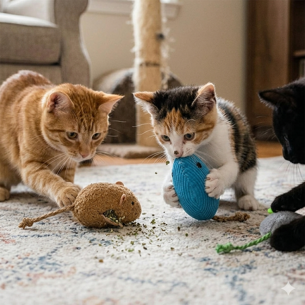 Catnip Mouse Toys for Cats (6 Pack)