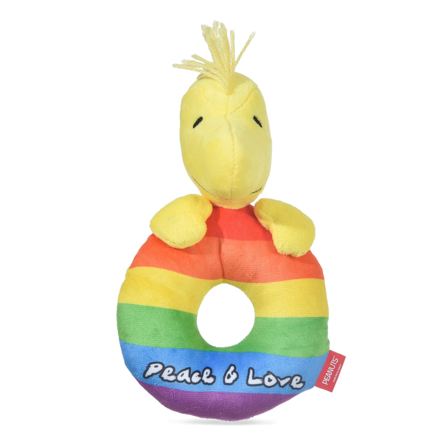 Peanuts Woodstock Peace & Love Plush Dog Toy (8")