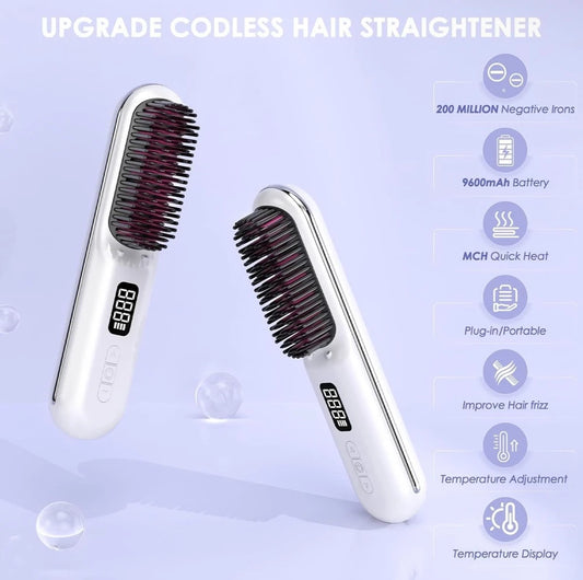 Househerb Cordless Hair Straightener Brush