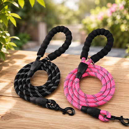 2-Pack Heavy Duty Reflective Rope Dog Leash