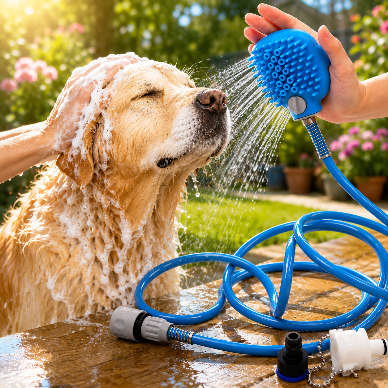 Outdoor Dog Bath Brush – Easy Pet Bath & Grooming Tool