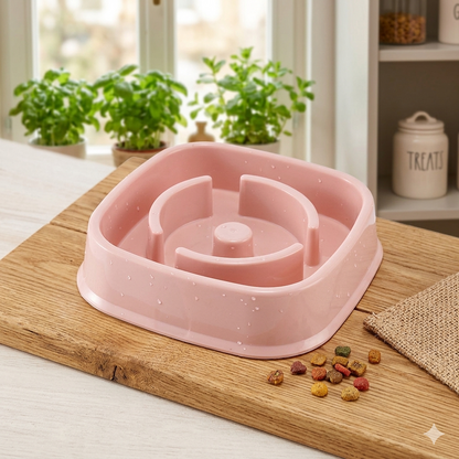 Eco-Friendly Slow Feed Pet Bowl for Dogs & Cats