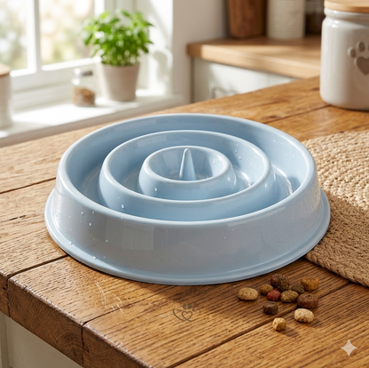 Eco-Friendly Slow Feed Pet Bowl for Dogs & Cats