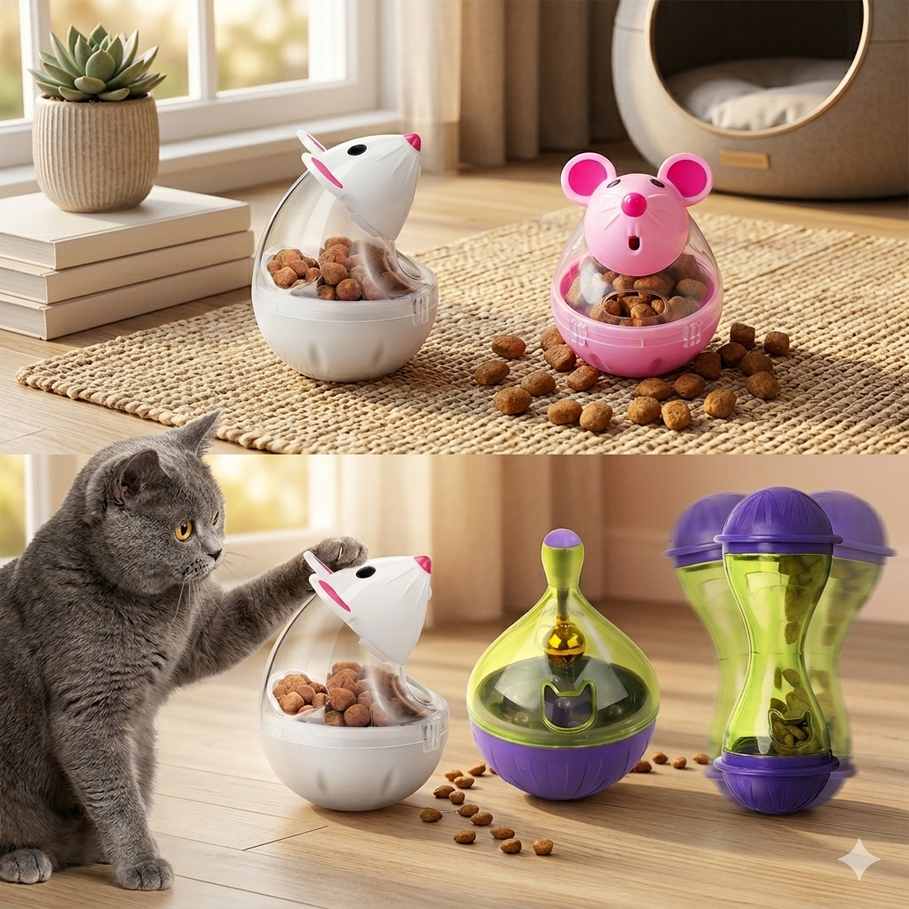 Interactive Cat Food Tumbler Toy